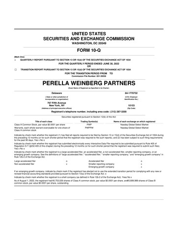 Thumbnail Perella Weinberg Partners 10-Q Quarterly Report FY2022 