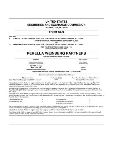 Thumbnail Perella Weinberg Partners 10-Q Quarterly Report FY2022 