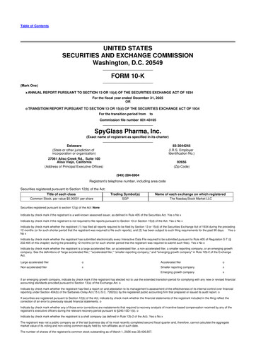 Thumbnail SpyGlass Pharma 10-K Annual Report 2025