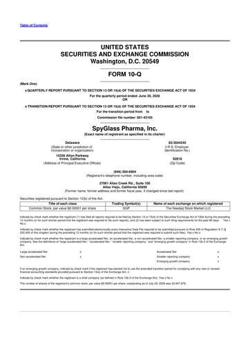 Thumbnail SpyGlass Pharma 10-Q Quarterly Report FY2026 