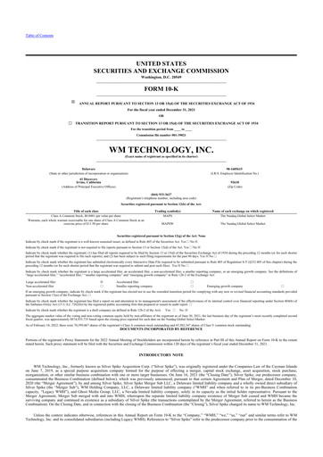 Thumbnail WM Technology 10-K Annual Report 2021