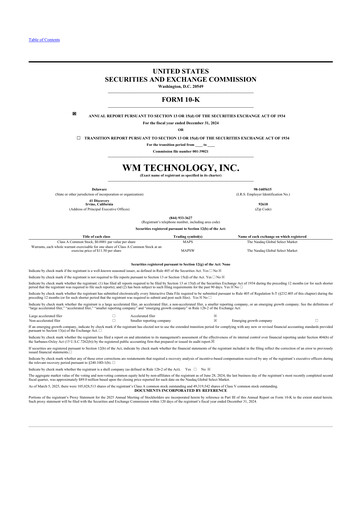 Thumbnail WM Technology 10-K Annual Report 2024