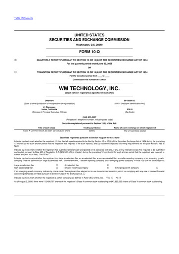 Thumbnail WM Technology 10-Q Quarterly Report FY2026 