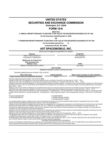 Thumbnail AST SpaceMobile 10-K Annual Report 2025