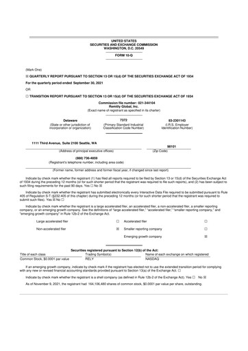 Thumbnail Remitly 10-Q Quarterly Report FY 