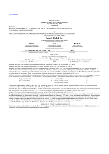 Thumbnail Remitly 10-K Annual Report 2021