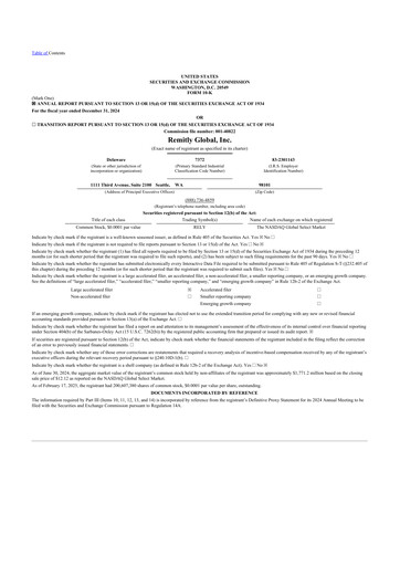 Thumbnail Remitly 10-K Annual Report 2024