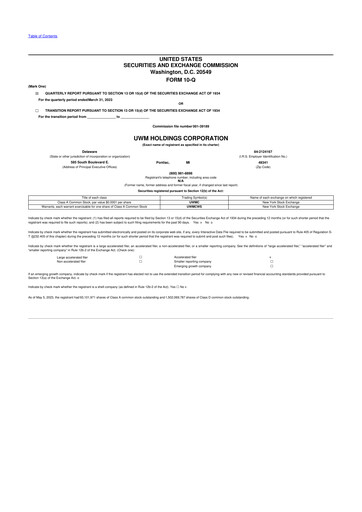 Vorschaubild UWM Holdings
 10-Q Quartalsbericht 2023 