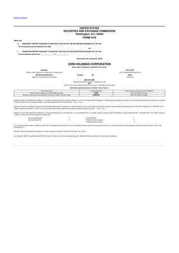 Vorschaubild UWM Holdings
 10-Q Quartalsbericht 2025 
