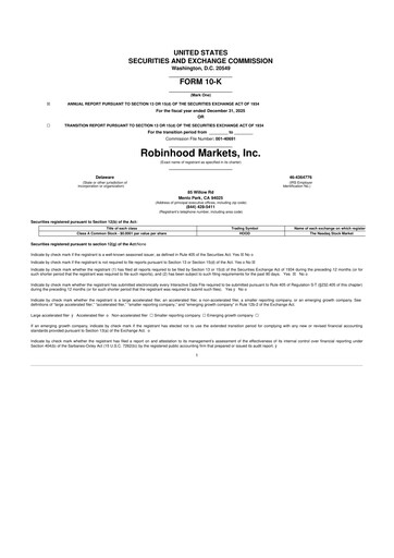 Thumbnail Robinhood 10-K Annual Report 2025