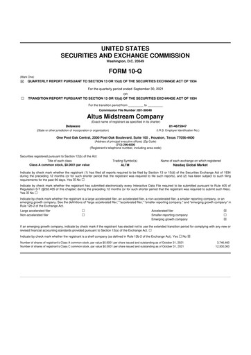 Thumbnail Kinetik 10-Q Quarterly Report FY2021 