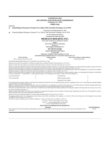 Thumbnail MediaCo Holding 10-K Annual Report 2024