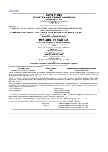 Thumbnail MediaCo Holding 10-Q Quarterly Report FY2025 