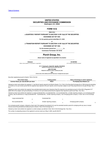 Vorschaubild Porch Group 10-Q Quartalsbericht 2024 