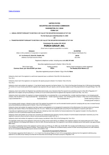 Vorschaubild Porch Group 10-K Jahresbericht 2025