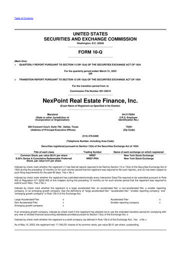 Vorschaubild NexPoint Real Estate Finance 10-Q Quartalsbericht 2023 