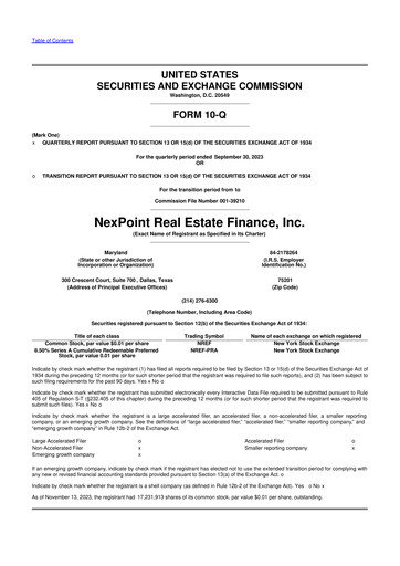 Vorschaubild NexPoint Real Estate Finance 10-Q Quartalsbericht 2023 