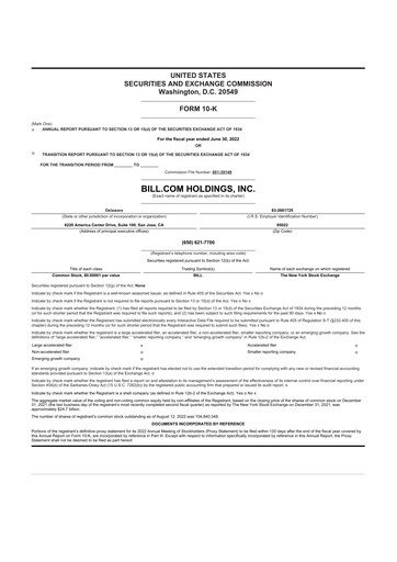 Thumbnail Bill.com 10-K Annual Report 2022