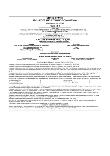 Thumbnail Arcutis Biotherapeutics 10-K Annual Report 2025