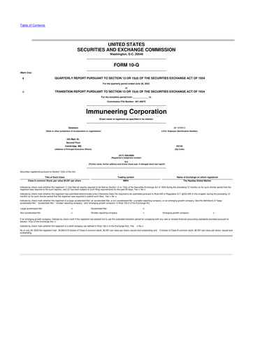 Thumbnail Immuneering 10-Q Quarterly Report FY2023 