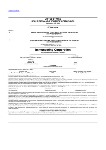 Thumbnail Immuneering 10-K Annual Report 2025