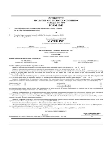 Thumbnail Viatris 10-K Annual Report 2023