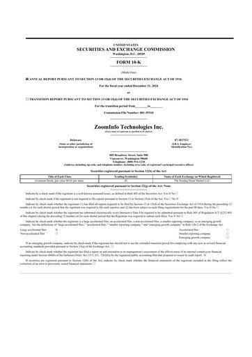Thumbnail ZoomInfo 10-K Annual Report 2024
