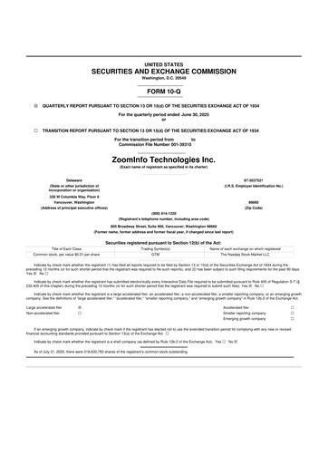 Thumbnail ZoomInfo 10-Q Quarterly Report FY2025 