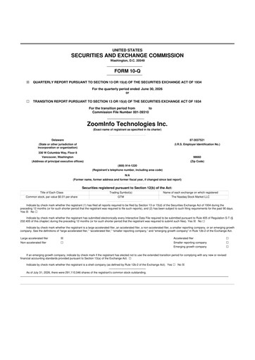 Thumbnail ZoomInfo 10-Q Quarterly Report FY2026 