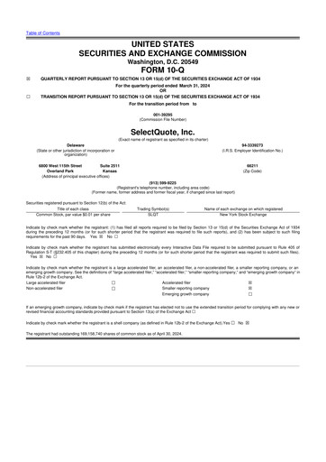 Thumbnail SelectQuote 10-Q Quarterly Report FY2024 