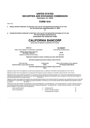 Thumbnail California BanCorp 10-K Annual Report 2025
