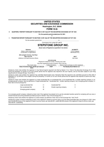 Thumbnail StepStone Group
 10-Q Quarterly Report FY2022 