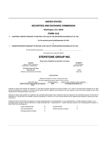 Thumbnail StepStone Group
 10-Q Quarterly Report FY2025 