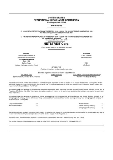 Thumbnail Netstreit 10-Q Quarterly Report FY2024 