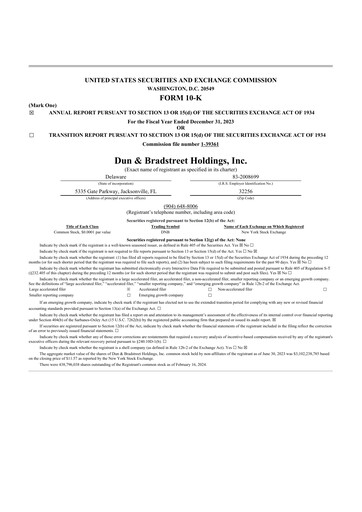 Thumbnail Dun & Bradstreet

 10-K Annual Report 2023
