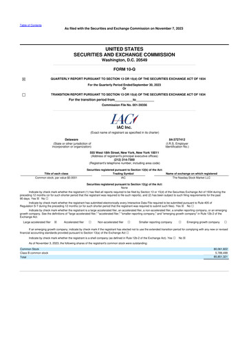 Thumbnail IAC Inc. 10-Q Quarterly Report FY2023 