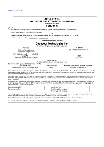 Thumbnail Opendoor 10-Q Quarterly Report FY2022 