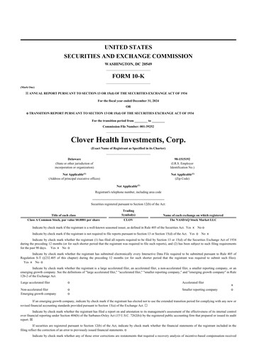 Thumbnail Clover Health Investments 10-K Annual Report 2024