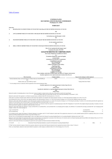 Thumbnail Legend Biotech 20-F Annual Report 2022