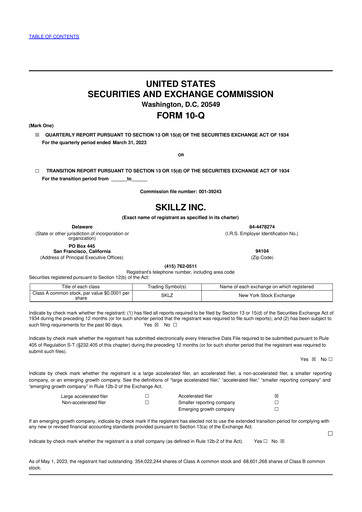 Vorschaubild Skillz 10-Q Quartalsbericht 2023 