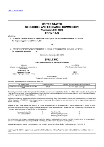 Vorschaubild Skillz 10-Q Quartalsbericht 2024 