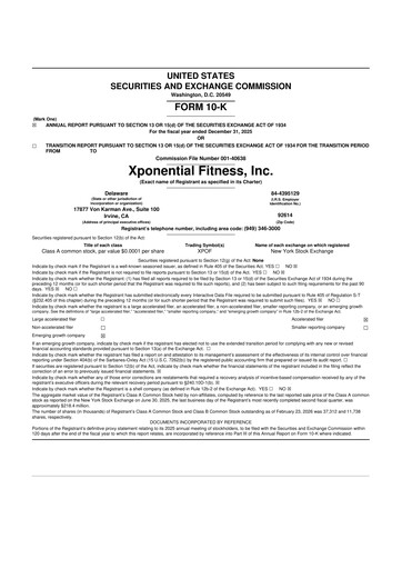 Thumbnail Xponential Fitness 10-K Annual Report 2025
