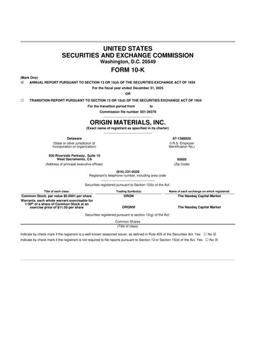 Miniature Origin Materials 10-K Rapport annuel 2025