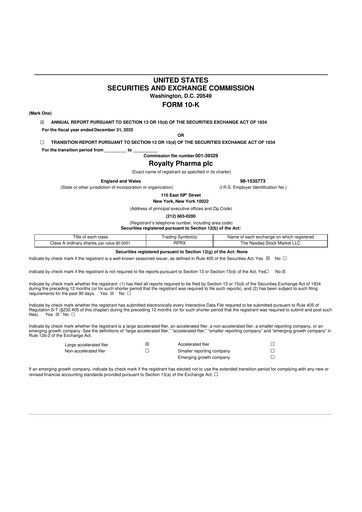 Vorschaubild Royalty Pharma 10-K Jahresbericht 2025