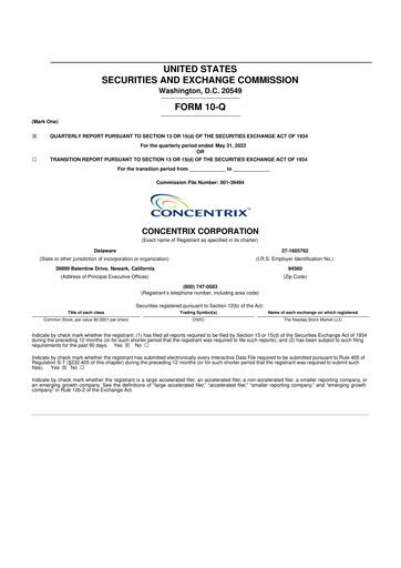 Thumbnail Concentrix 10-Q Quarterly Report FY2022 