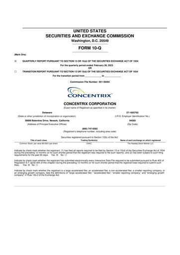 Thumbnail Concentrix 10-Q Quarterly Report FY2023 
