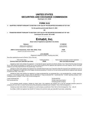 Miniature Enhabit 10-Q Rapport trimestriel 2025 