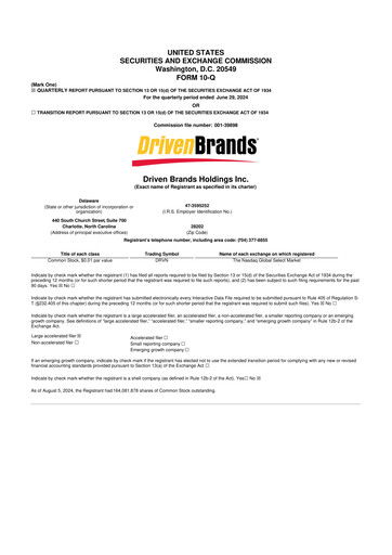 Thumbnail Driven Brands 10-Q Quarterly Report FY2024 