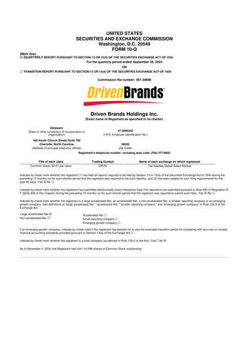 Thumbnail Driven Brands 10-Q Quarterly Report FY2024 