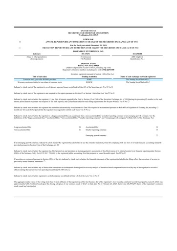 Thumbnail Eos Energy Enterprises 10-K Annual Report 2024